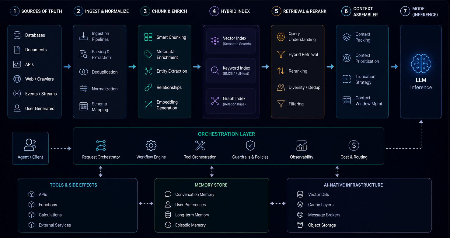 Retrieval-centered AI system Diagram